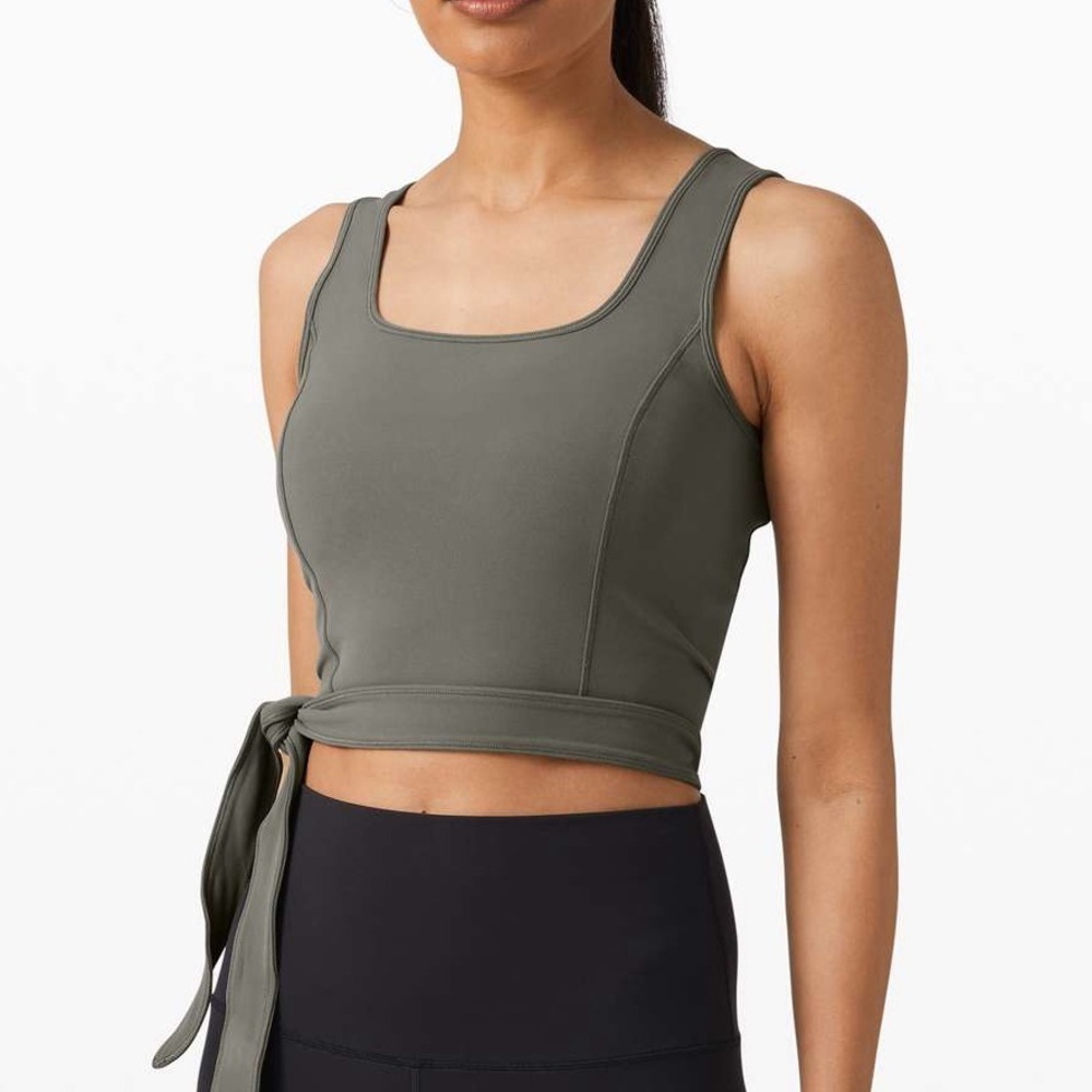 Lululemon Get Centred Crop Tank - Grey Sage